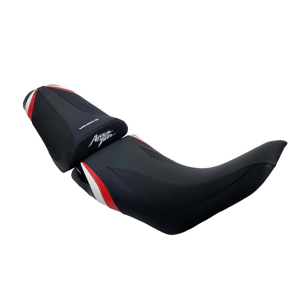 Bagster - Selle Ready Luxe série spéciale Honda Africa Twin 1100 ADV/ADV Sport (2019-) Noir / Rouge / Blanc / Noir Brillant