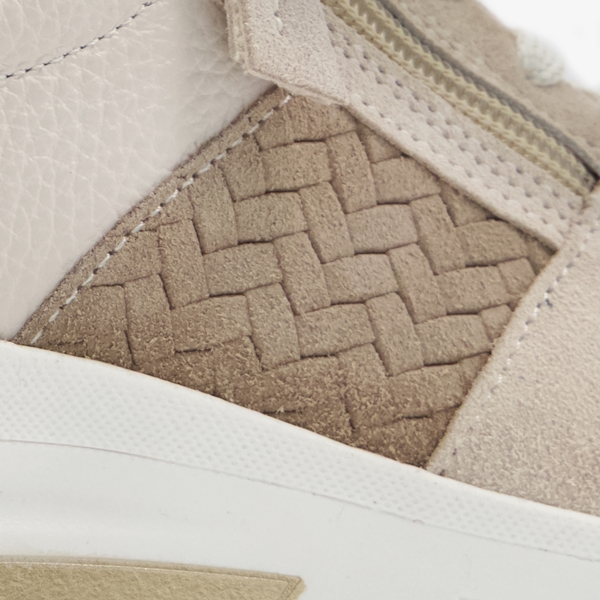 Hush Puppies leren dames sneakers beige