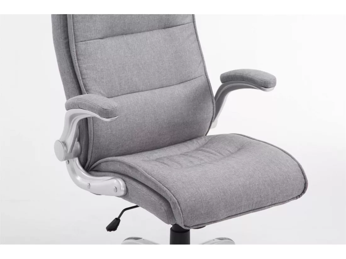 Chaise de bureau - Tissu & Plastique - Gris clair - BIG Villach
