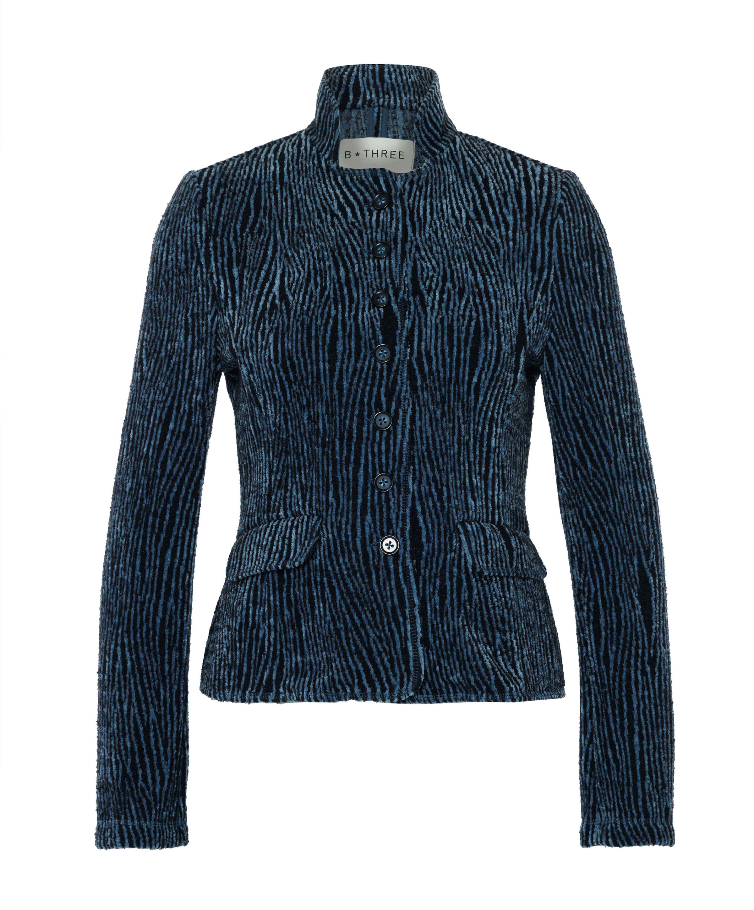 B Three Dames jas blauw