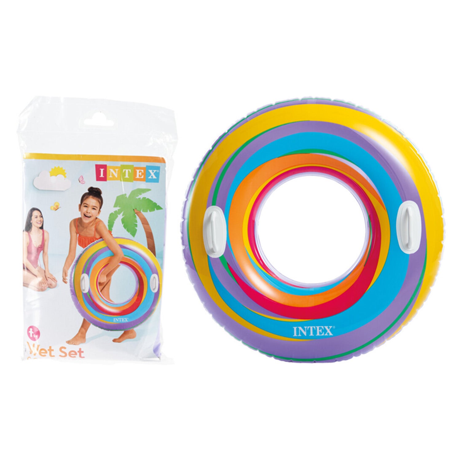 Intex  ZWEMRING KLEUREN PRINT 91CM
