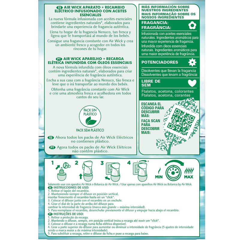 AMBIENTADOR ELÉTRICO AIR WICK APARELHO NENUCO 19ML