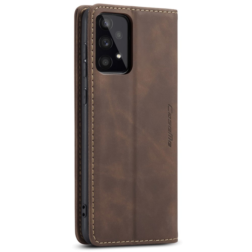 Samsung Galaxy A53 5G Leder Tasche Flip Wallet Etui mit Kartenfächern - Braun
