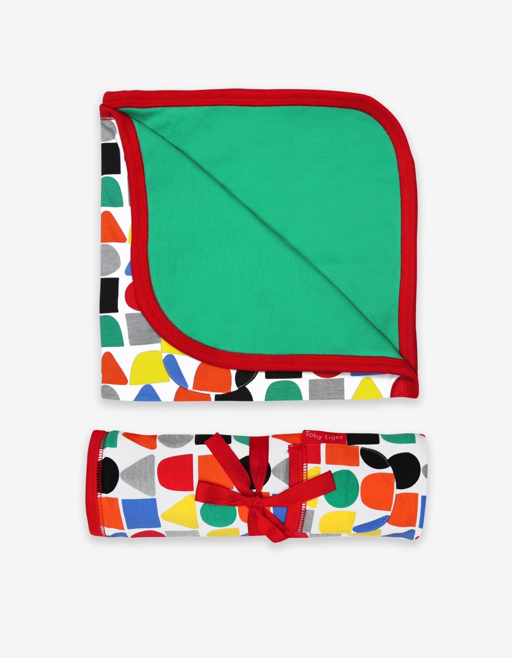 Toby Tiger Baby-Decke mit Bauklotz-Allover
