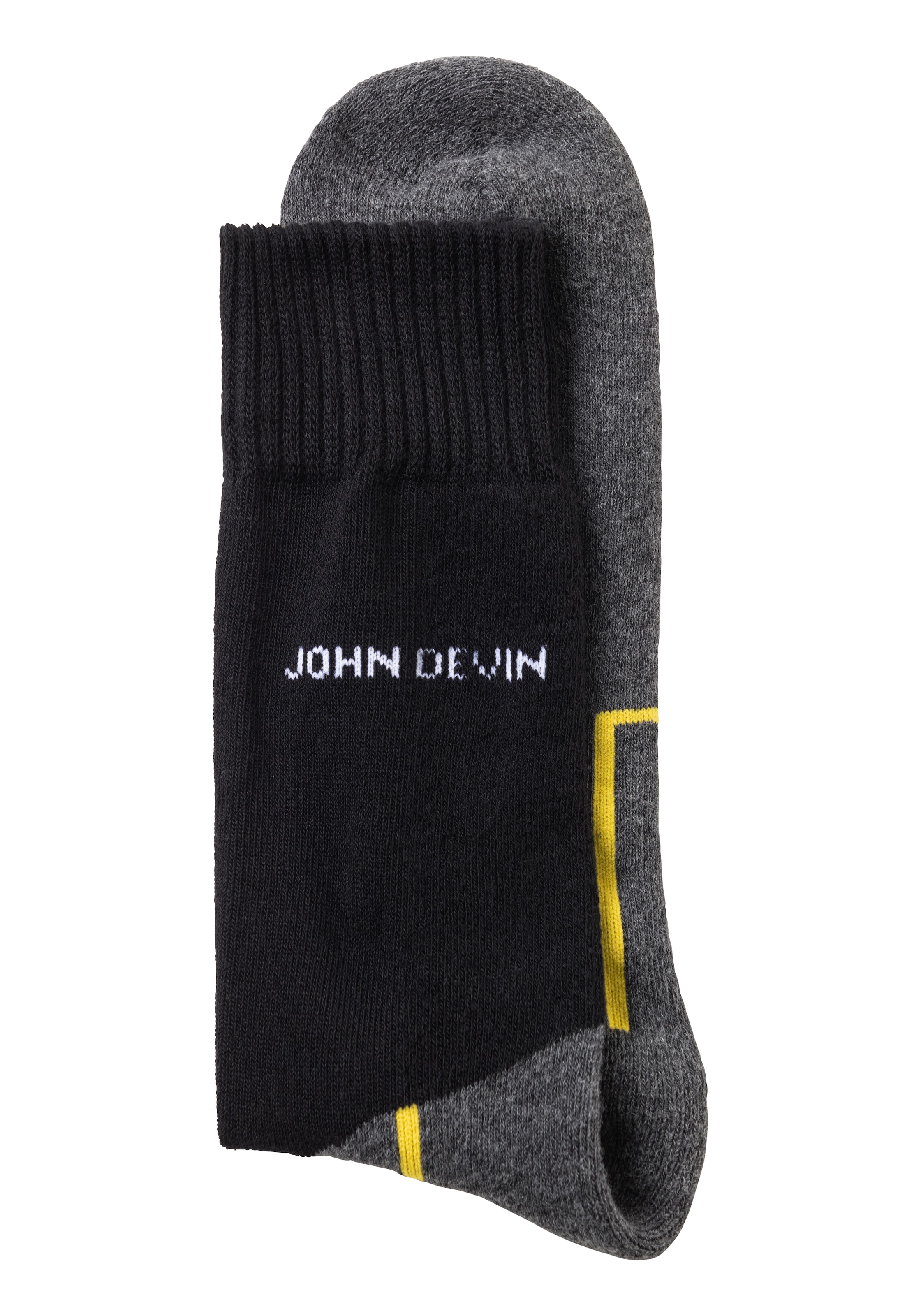 John Devin Funktionssocken Packung, 4 Stk. tlg. mit Sohlen über Zehen und hoch Fersenplüsch