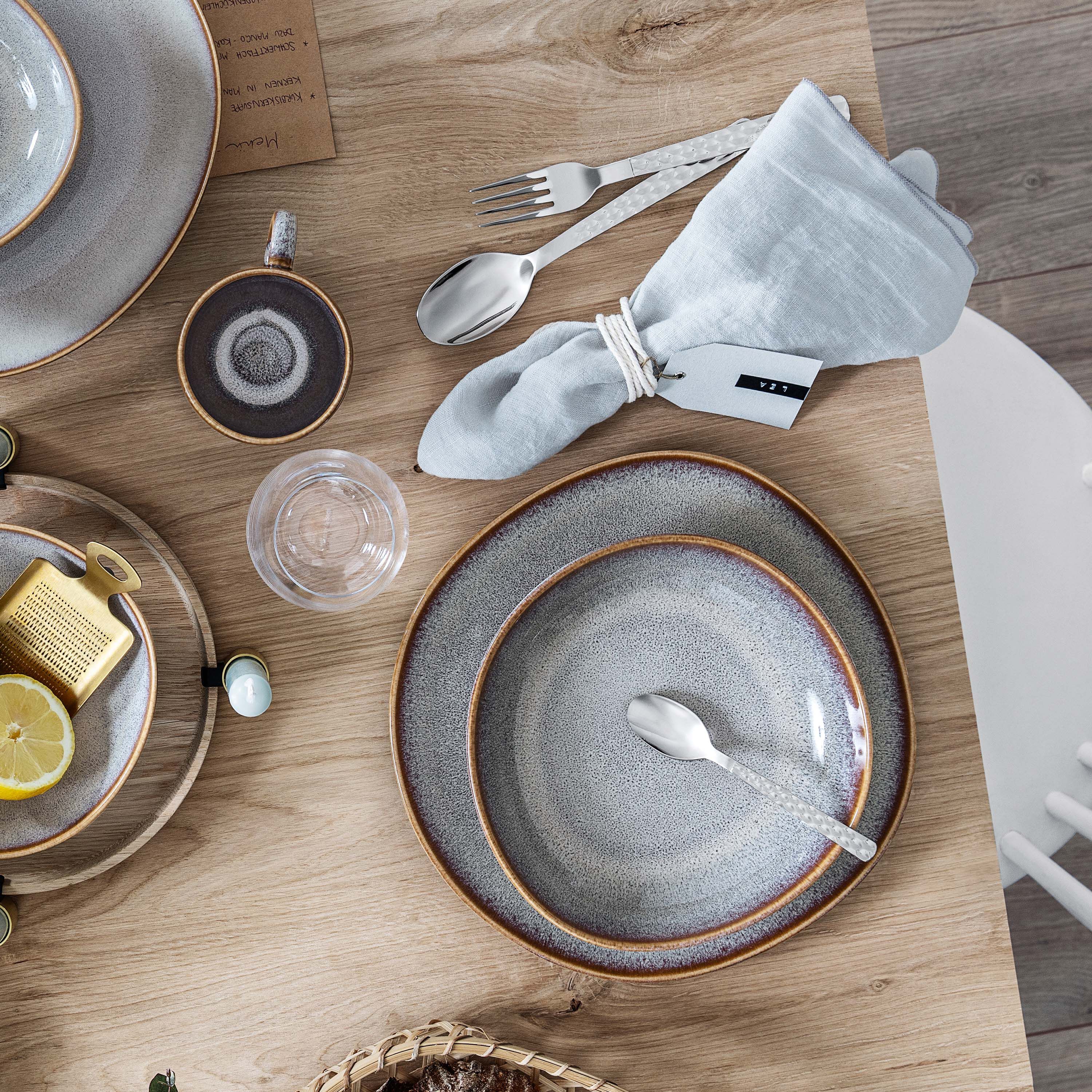 Lave Dinner plate Beige, 11.1'' x 11'', earthenware