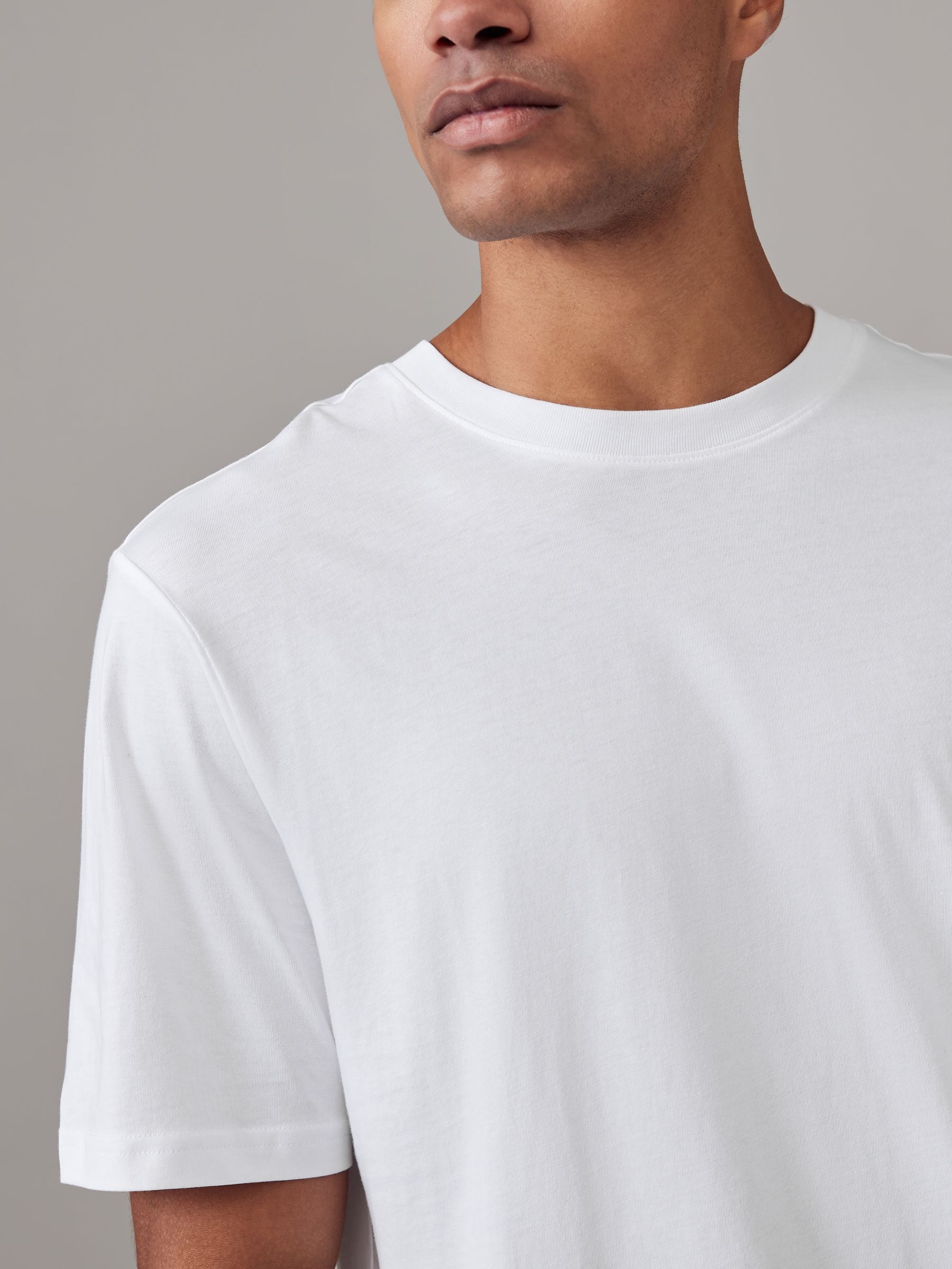 Wit/zwart/marineblauw - Normale Pasvorm - Essential katoenen T-shirts verpakking van 6