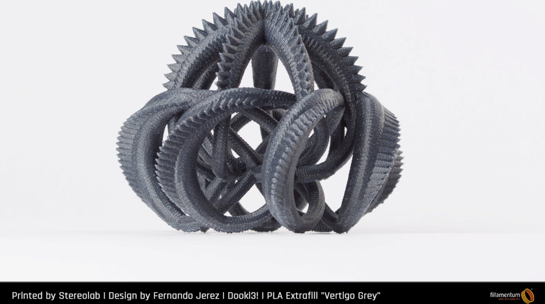 Fillamentum  PLA Extrafill Vertigo Grey, 1,75 mm / 1000 g    Hochwertiges PLA für FDM 3D Drucker in Vertigo Grey