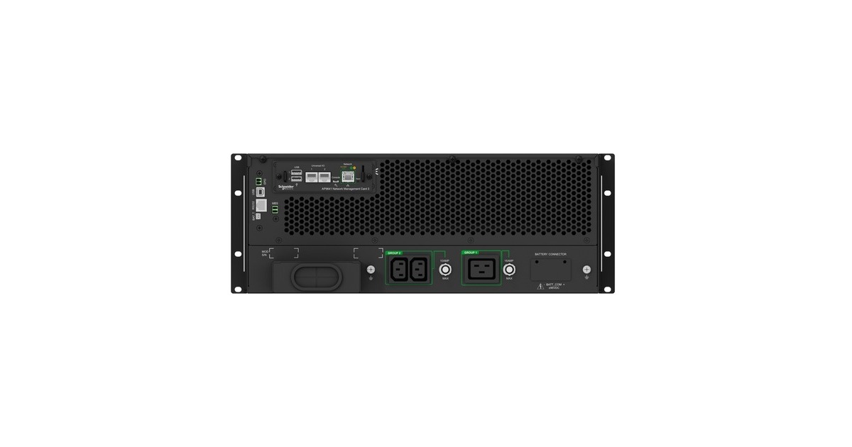 APCSmart-UPS On-Line SRTG5KXLI Noodstroomvoeding ups  (Zwart, 2x C13, 1x C19, Rack/tower, extendable runtime, 5000VA)