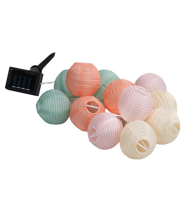 Dehner Solar-Lichterkette Lampion Bunt, ca.