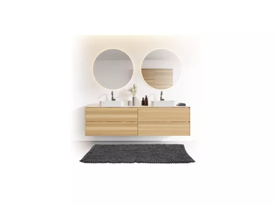Grand Tapis de Salle de Bain épais Noir 50 x 120 cm