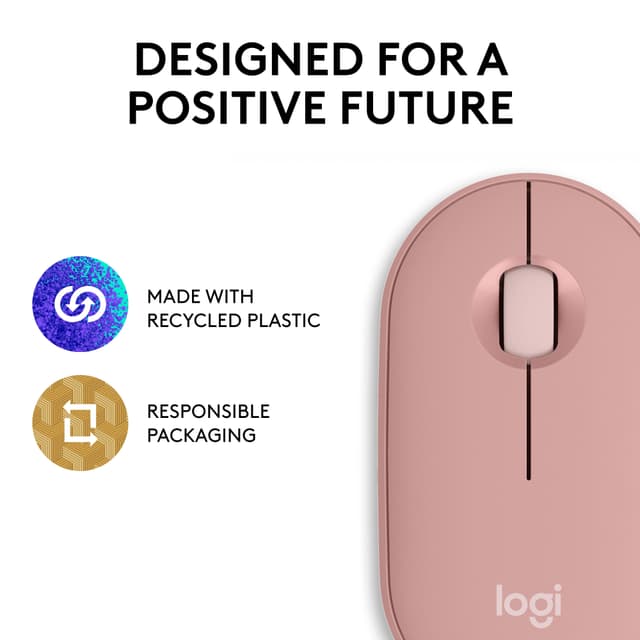 Logitech Pebble Mouse 2 M350s wireless mouse (Rose)