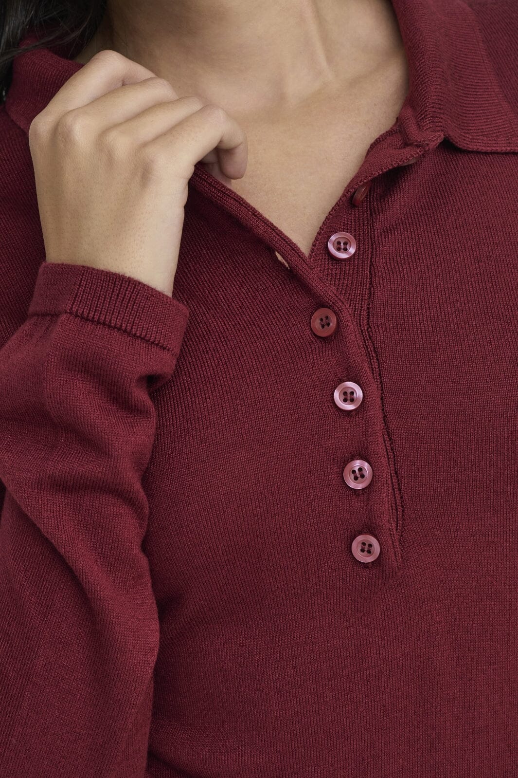 Only Onlcathrine Ls Polo Neck Knt 15347184 4752974 cabernet