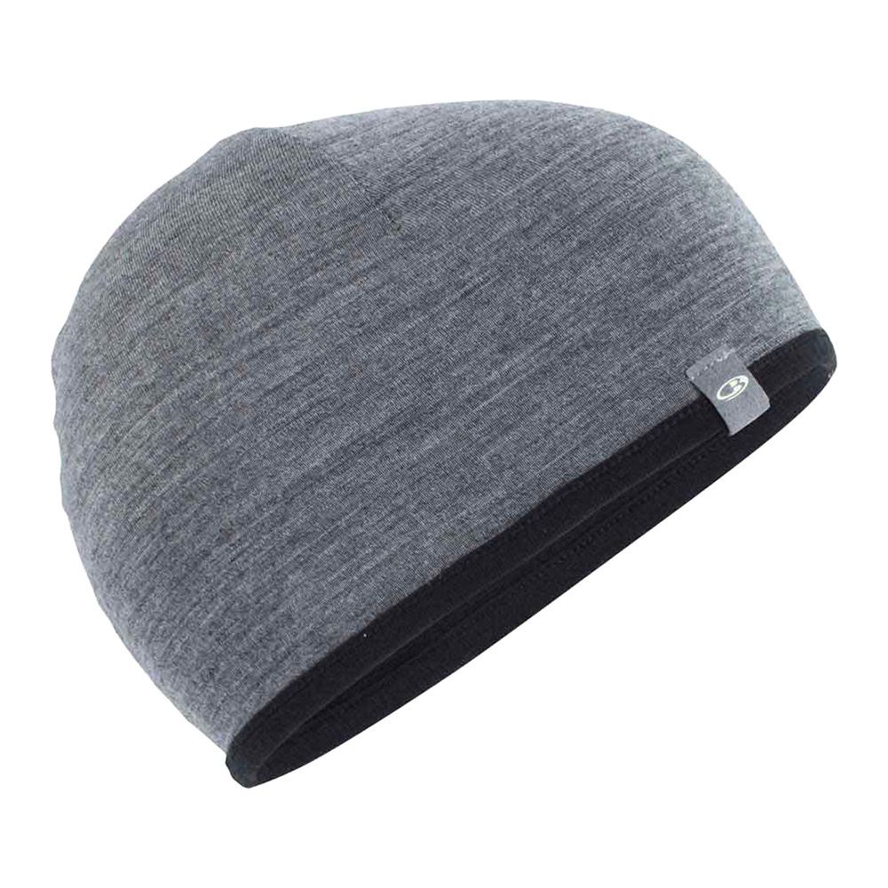 Icebreaker POCKET MERINO - Bonnet blakc/gritsone