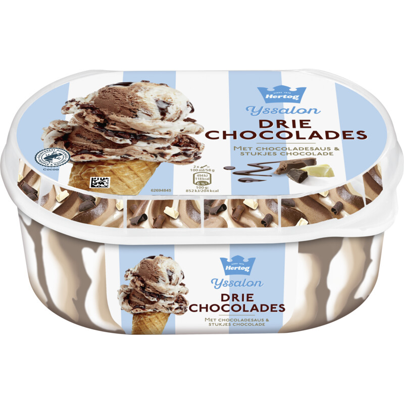 Hertog Ijssalon drie chocolades