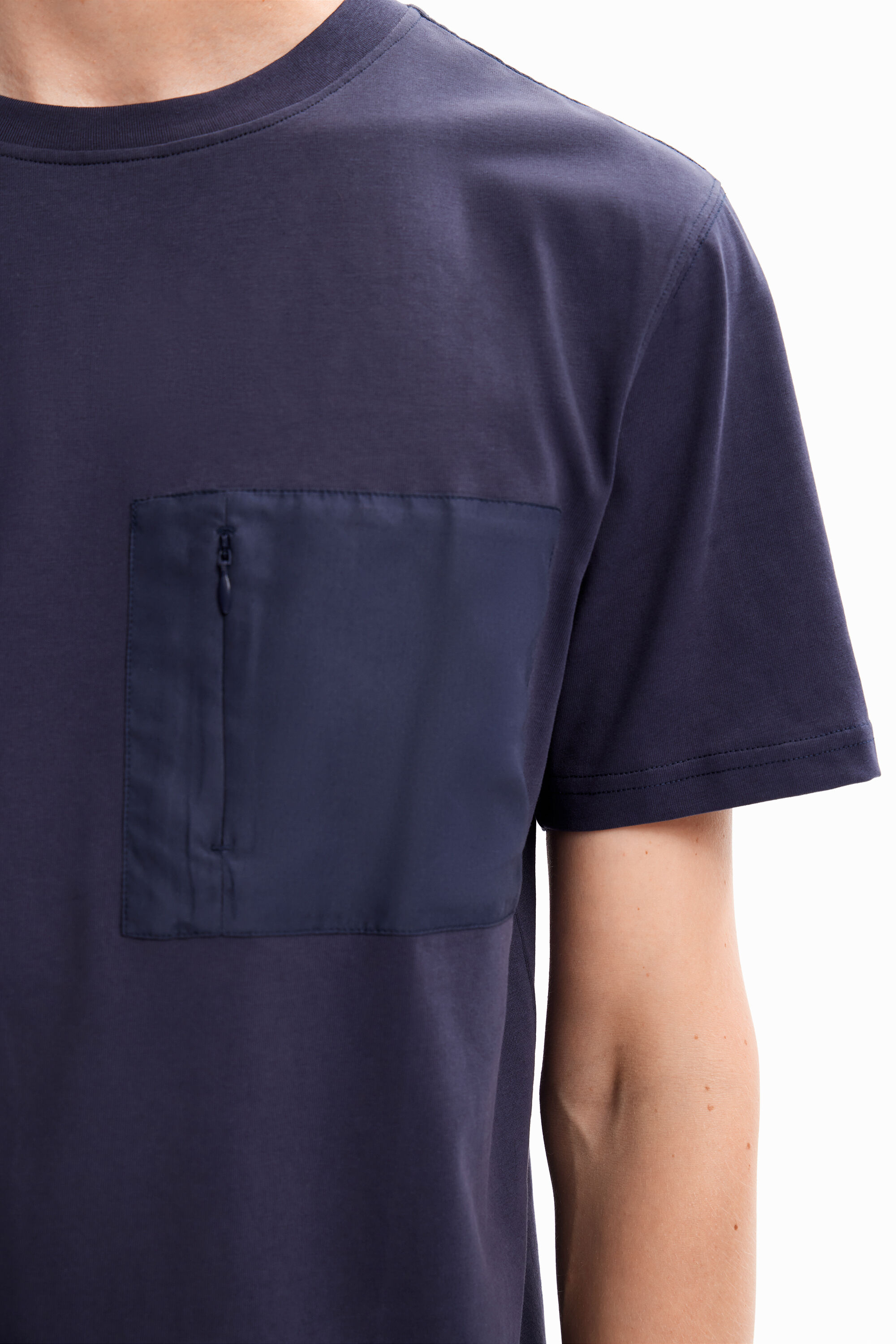 T-shirt uni poche