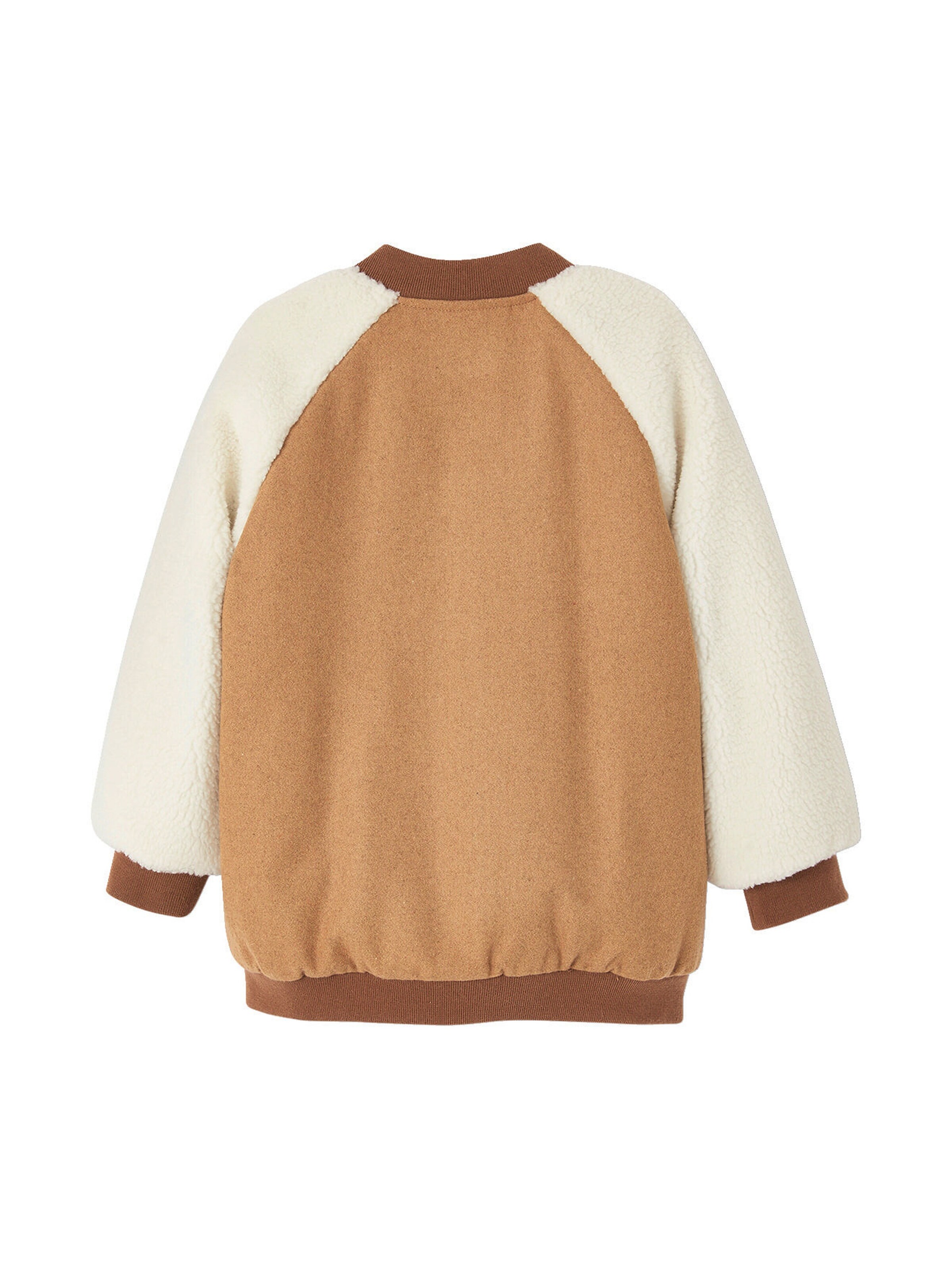 Vertbaudet Mädchen Collegejacke, Materialmix camel