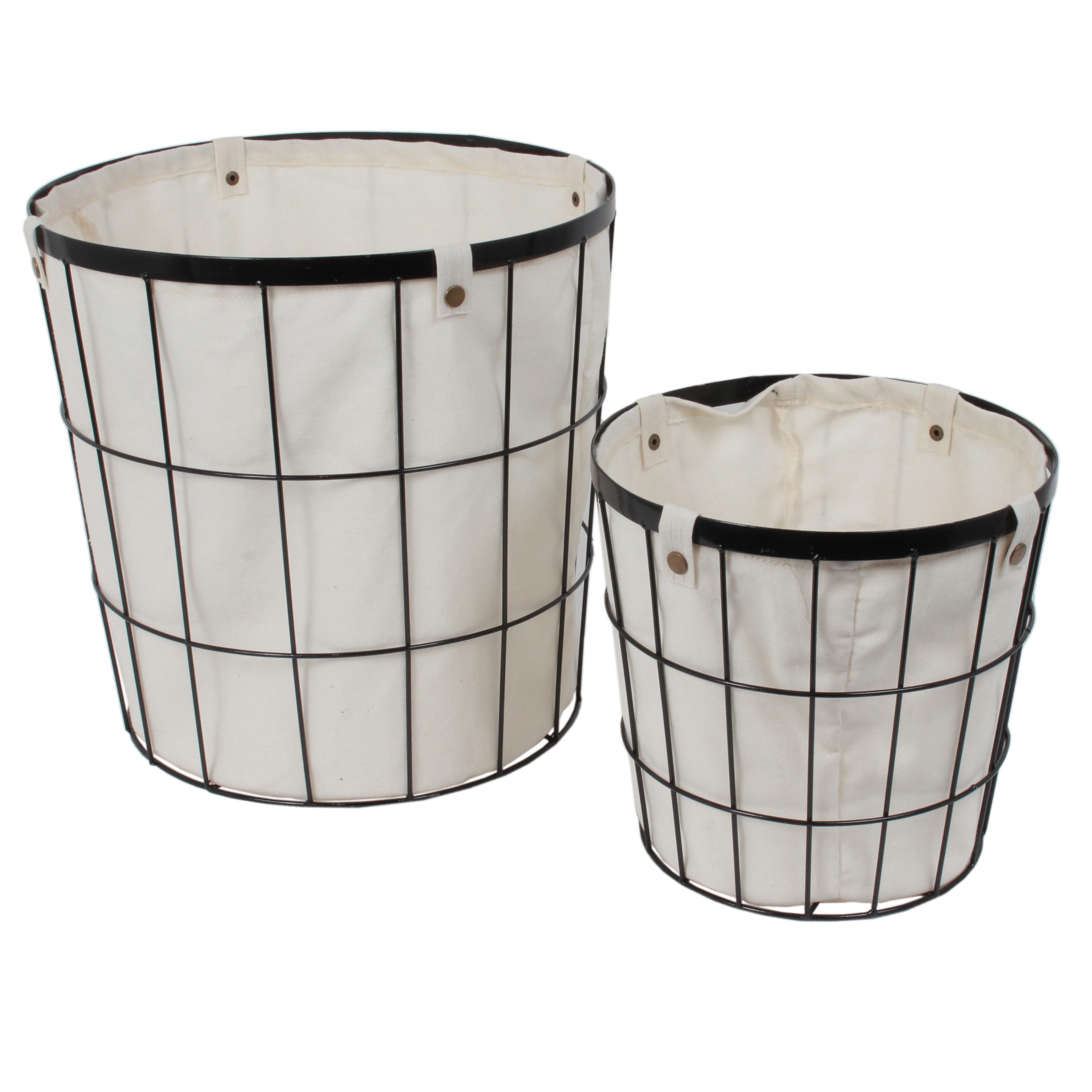 CORBEILLE FILAIRE ET DOUBLURE 34 X 35 CM GM