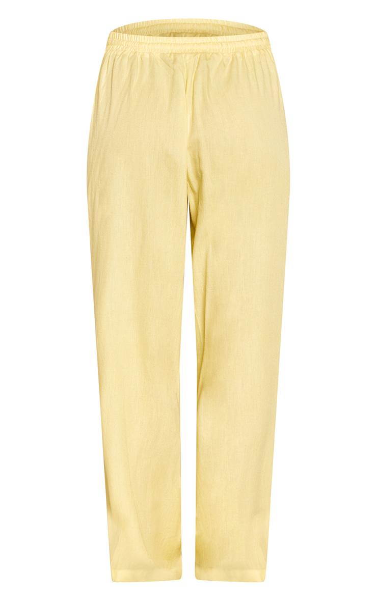 Pale Lime Pantalon Large À Cordon De Serrage Ensemble Coordonné
