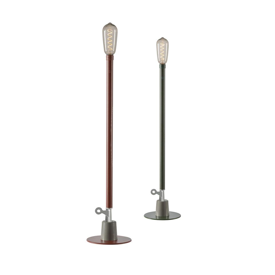 Vloerlamp Sticklight oplaadbaar LED oxide red