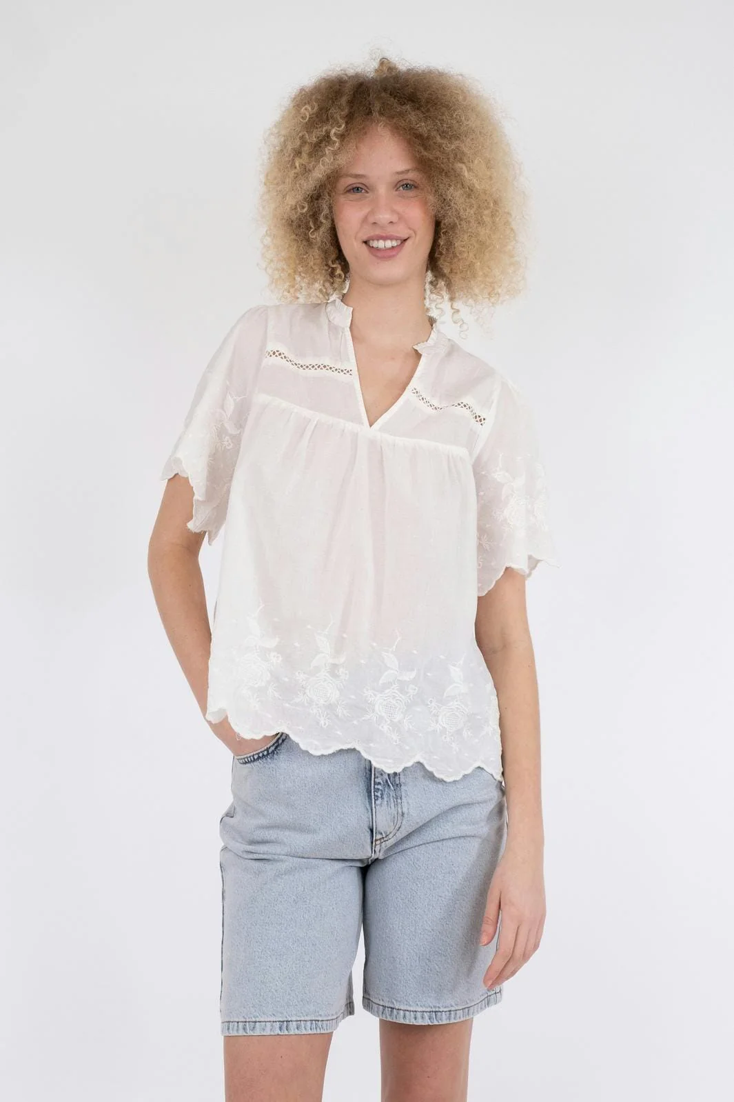 Neo Noir Micheline Emb Blouse