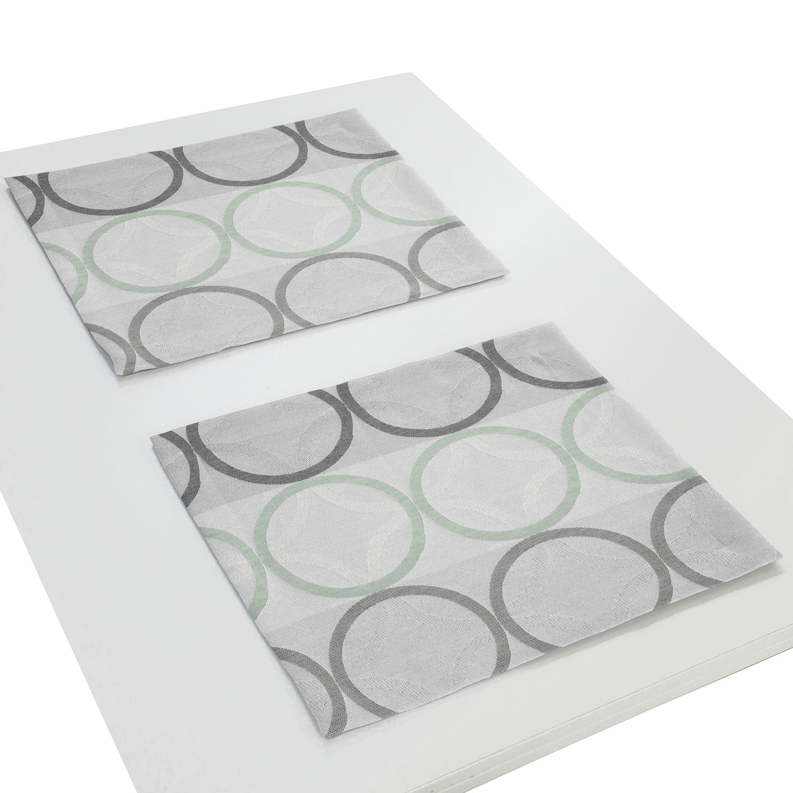 2er Tischset mit Kuvertsaum ZIRBELLO - mint - 40x35 cm