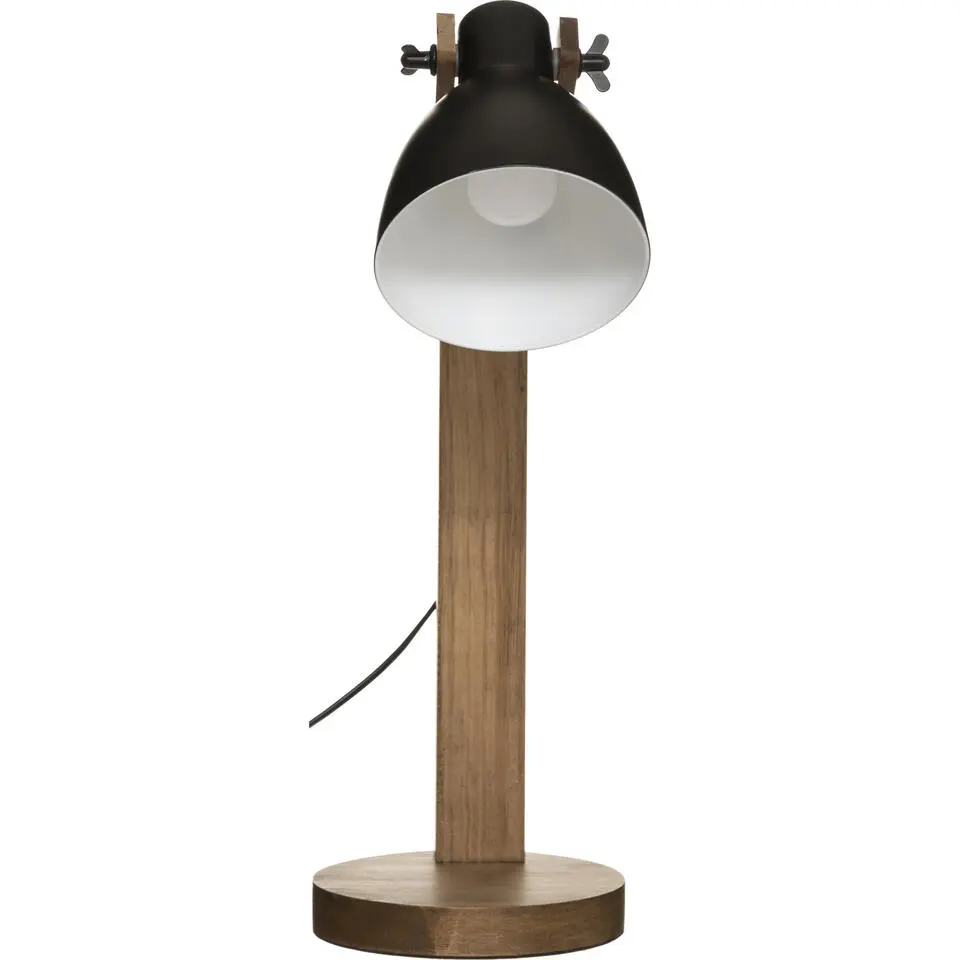 Atmosphera Tafellamp/bureaulamp Design Light Cuba - zwart - 56cm