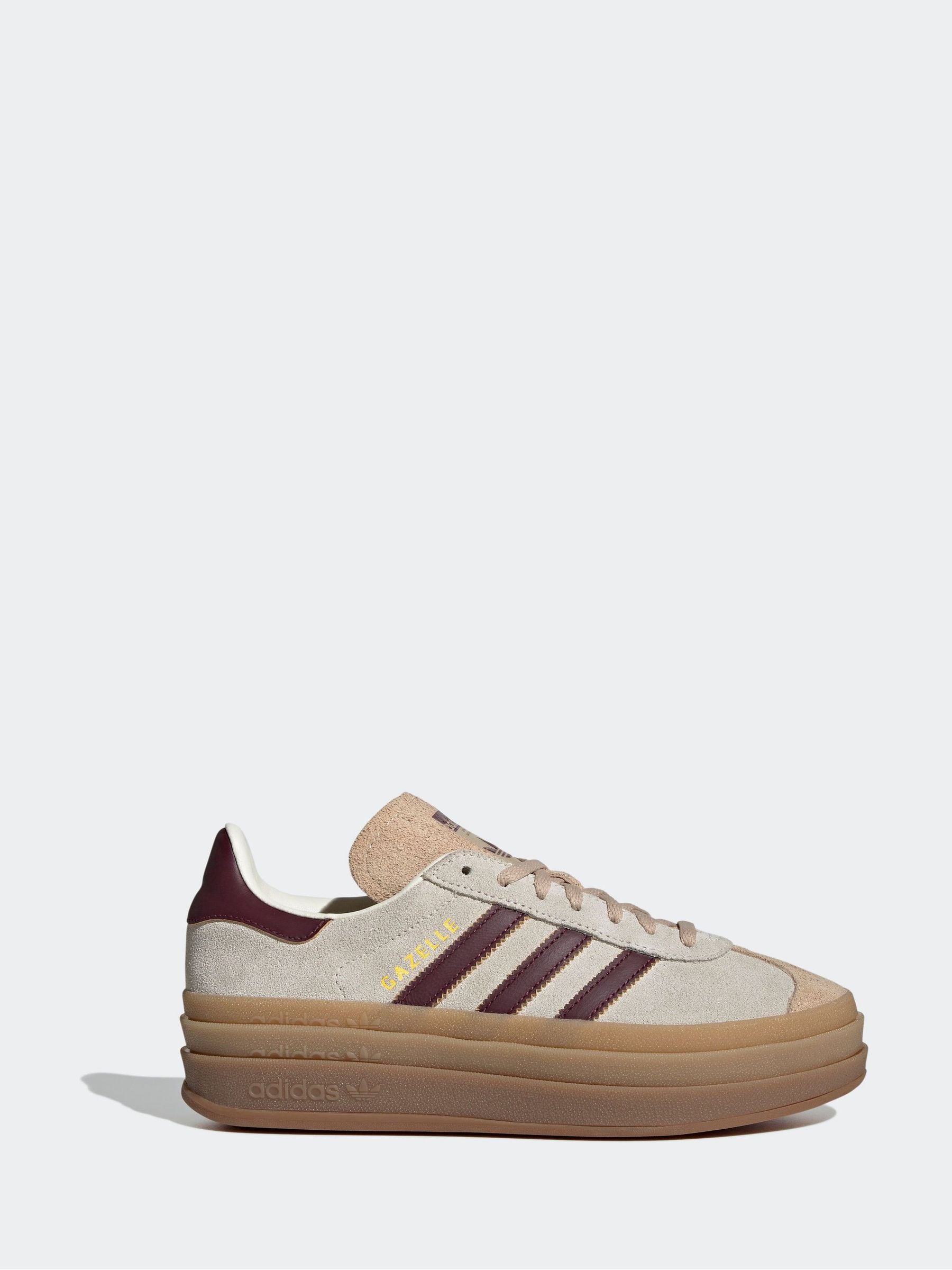 Beige/rood - adidas Originals Gazelle Bold W Trainers