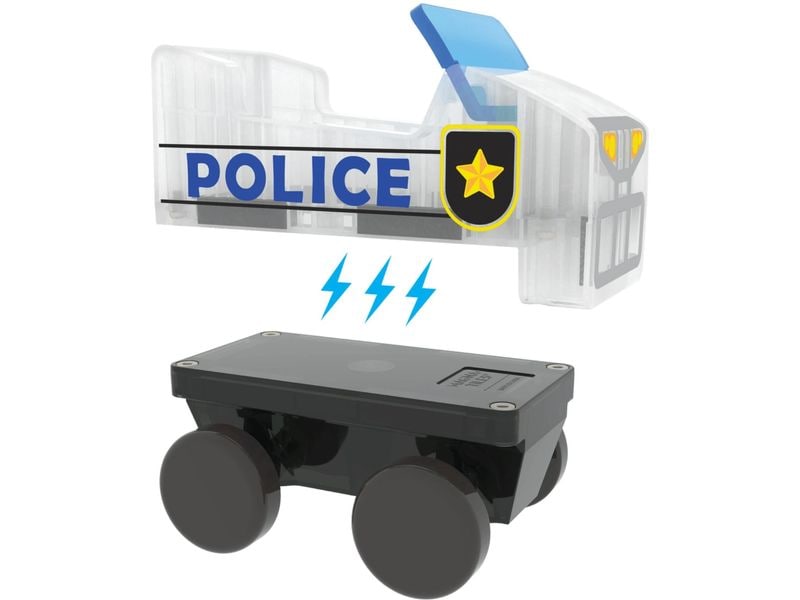 Magna-Tiles Police Patrol 20 Teile Einsatz- und Bau-Set mit 20 magnetischen Teilen