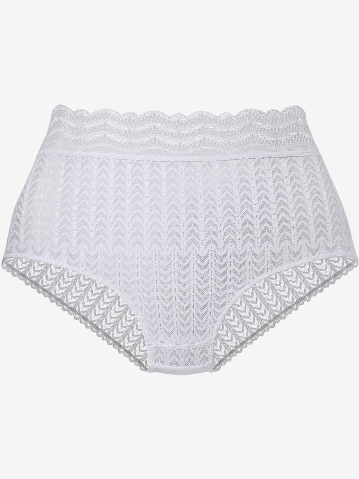 Slip taille haute féminin avec large ceinture ondulée
