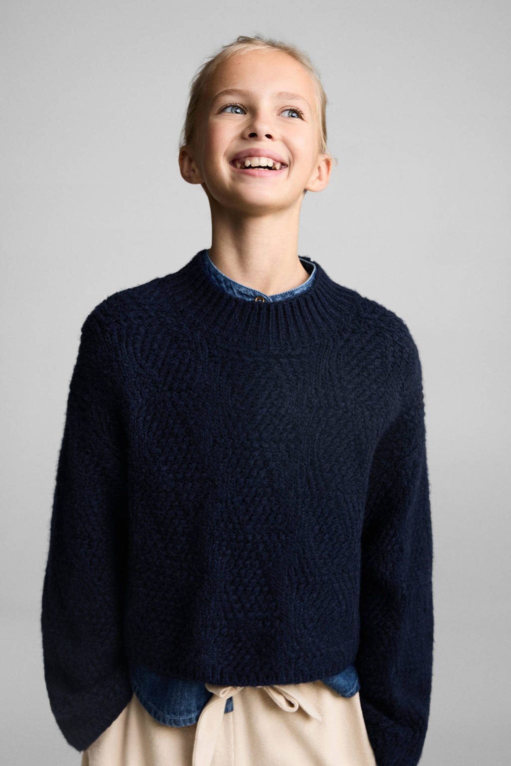 Mango Kids gebreide trui marine