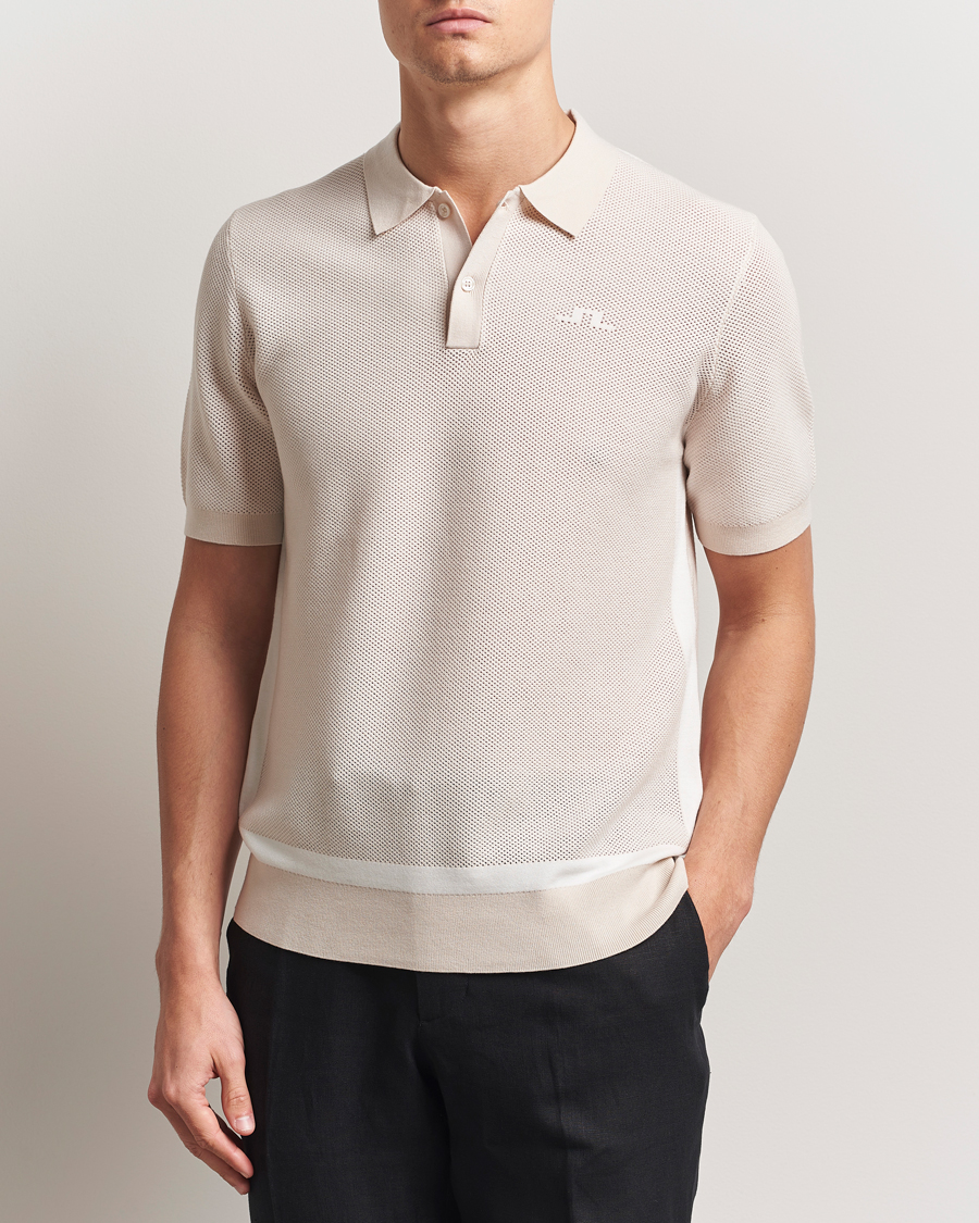 J.Lindeberg Reymond Structure Knit Polo Moonbeam