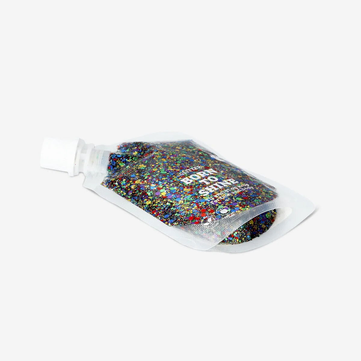 Flerfarvet glitter til hår og krop - 50 ml
