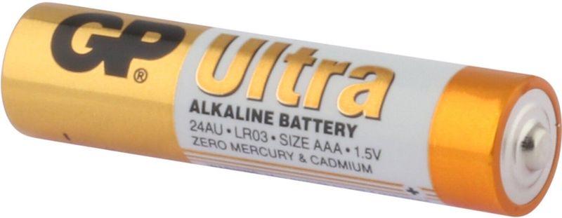 GP - Ultra Alkaline - AAA Batterijen - Blister met 4 Stuks - 1.5 Volt