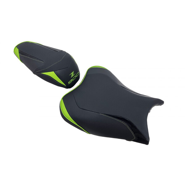 Bagster - Selle Ready Luxe série spéciale Kawasaki Z900 (2017-2023) Noir / Vert fluo / Noir Brillant