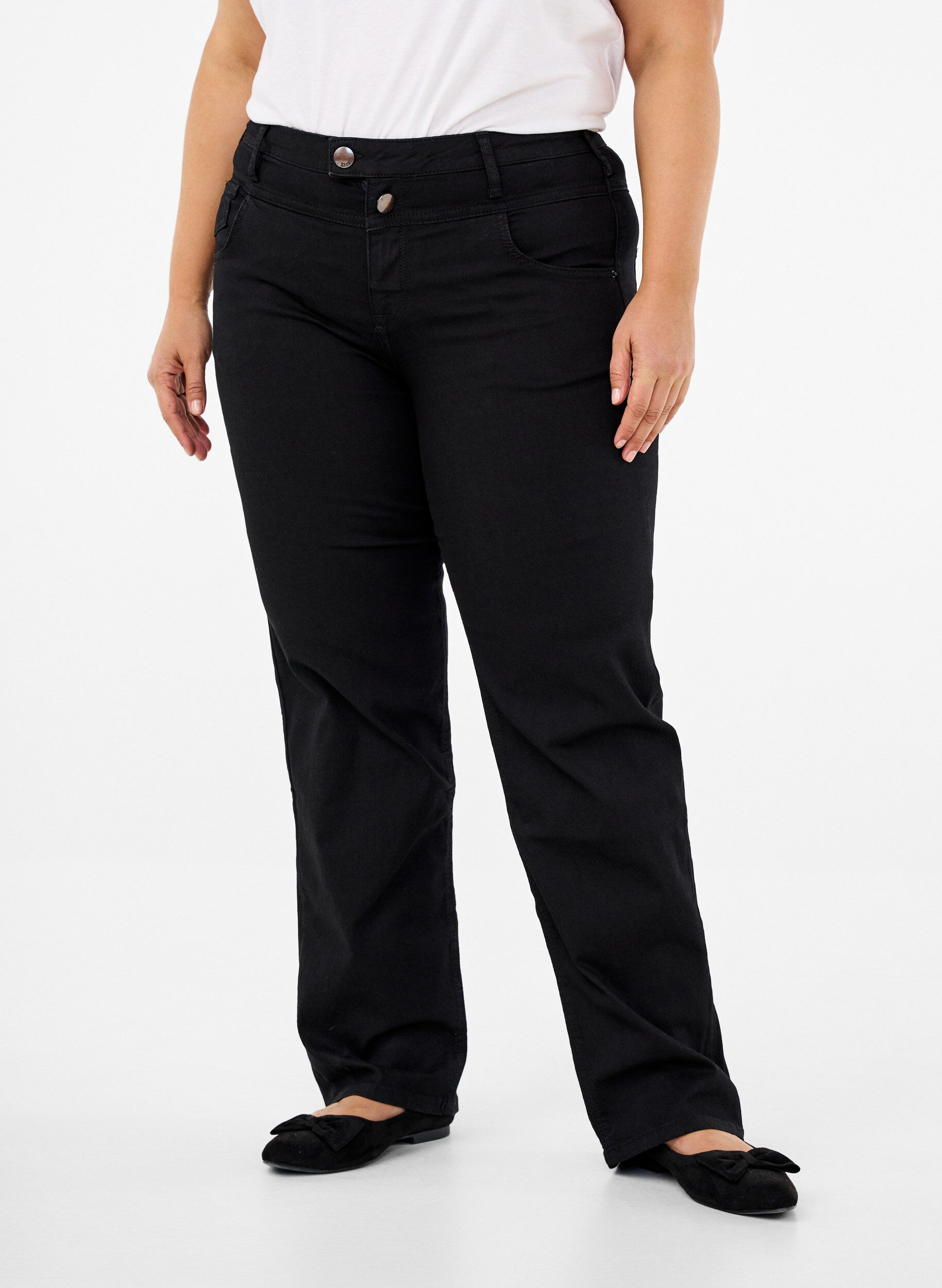 Regular fit Gemma jeans med høj talje