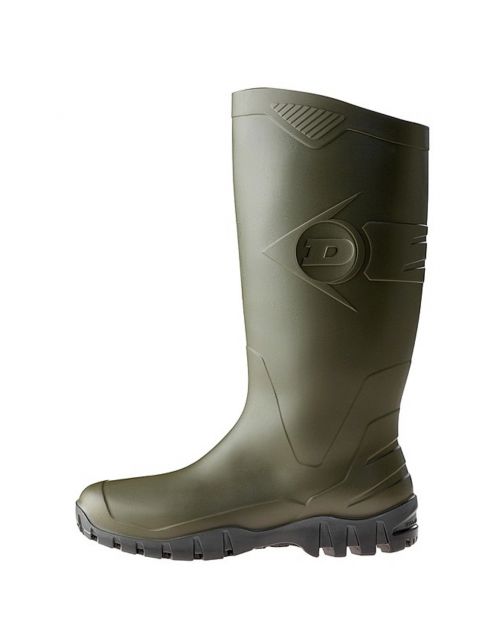Dunlop Knielaars Pvc Groen&Zwart - Laarzen