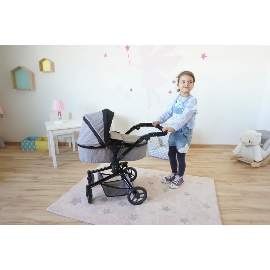 knorr toys® Puppenwagen Boonk - stone black grau