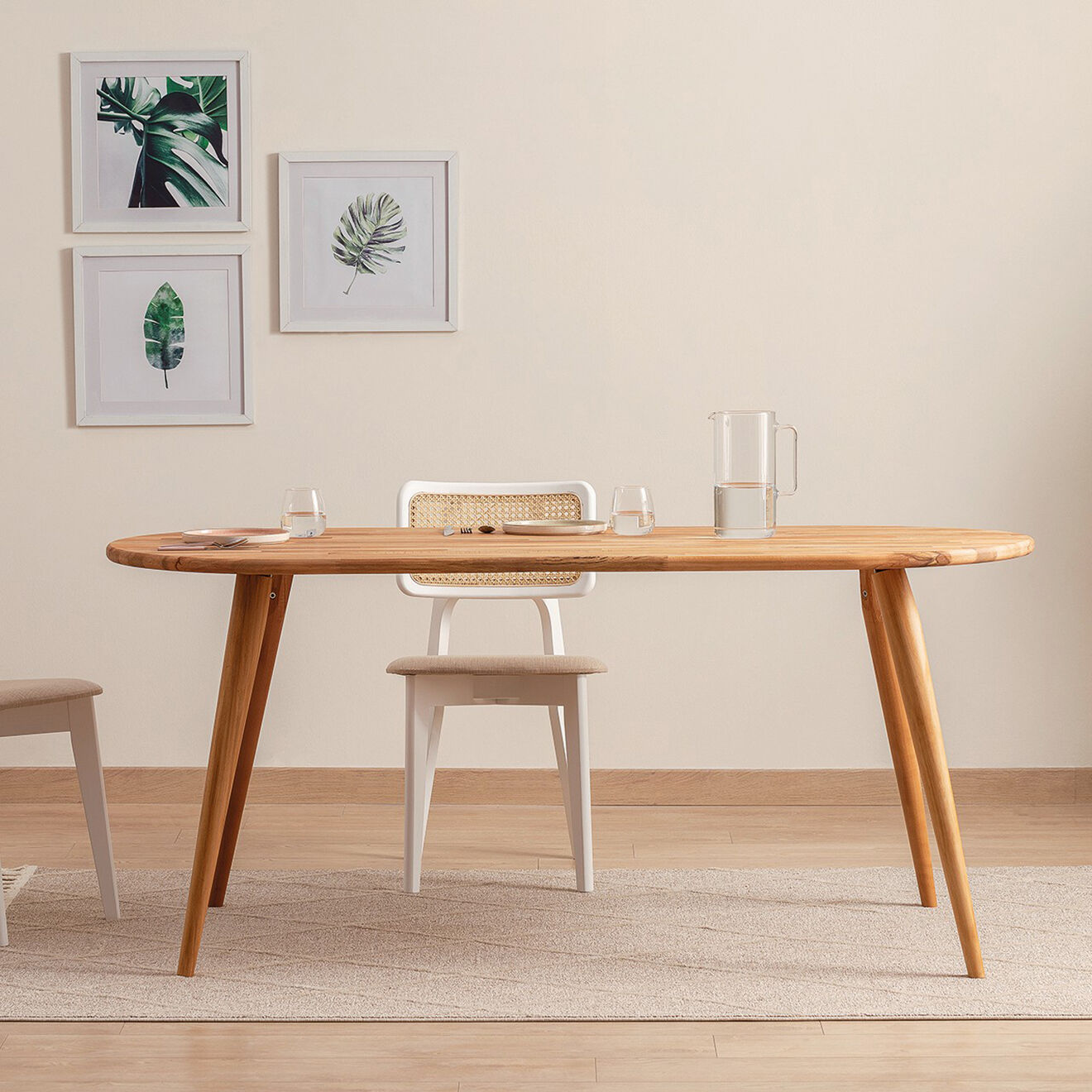 Homitis Table à manger Ares chêne - 160x75x80 cm