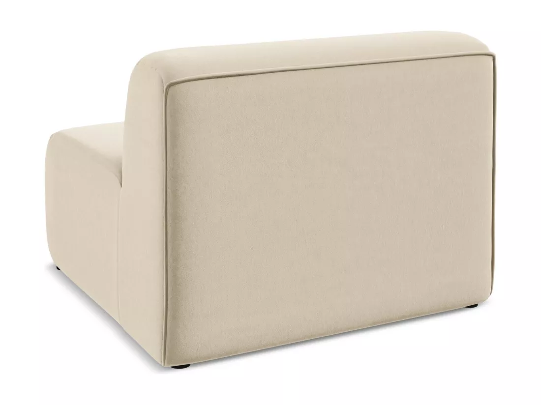 Fauteuil pour canapé modulable en velours - beige clair - EKAHI