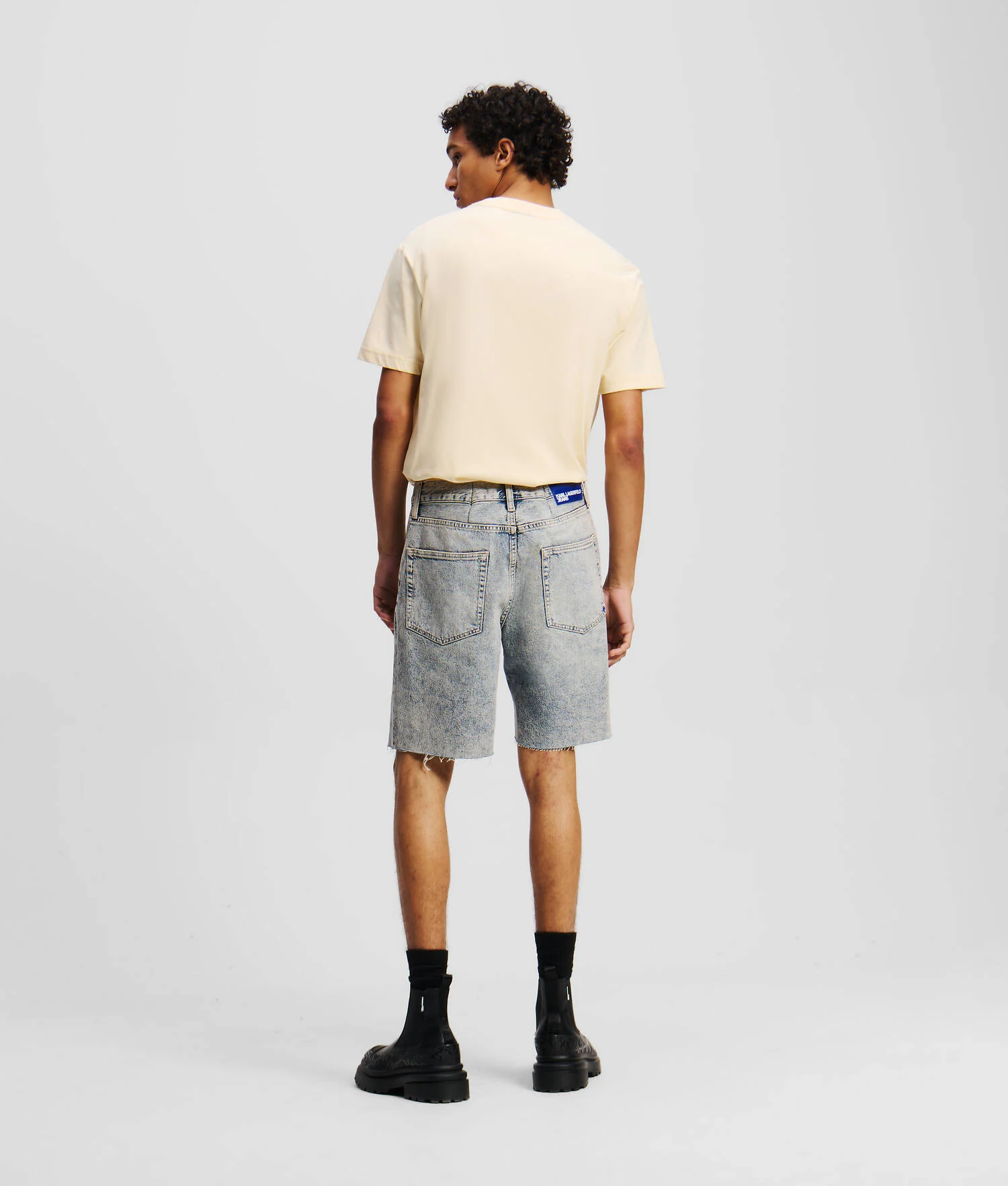 SHORT EFFET VIEILLI - Acid Light Blue Destructe