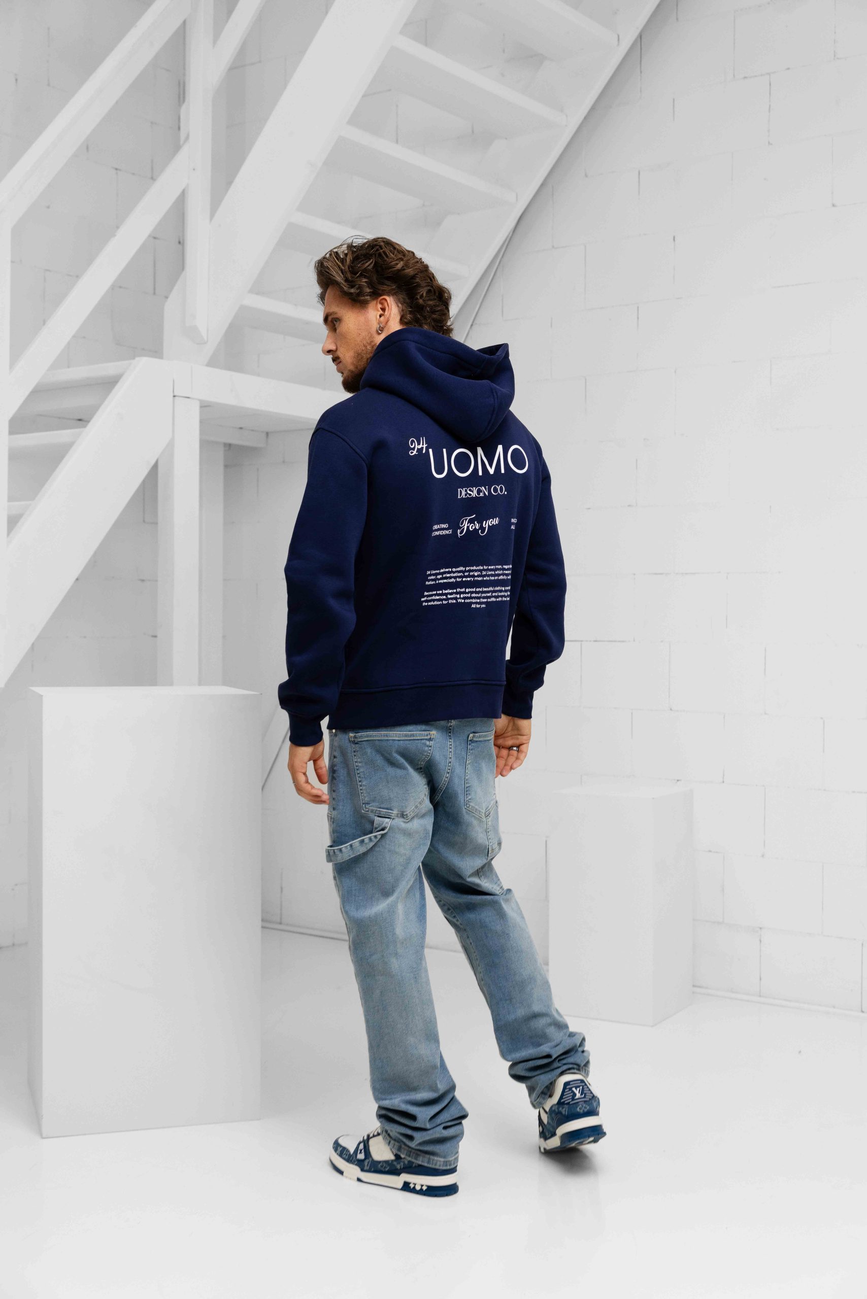 24 Uomo Club 2.0 Hoodie Heren Navy