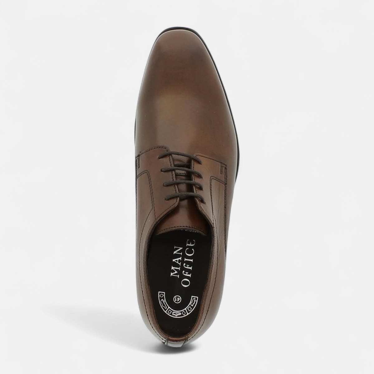 Derbies Homme en cuir cognac