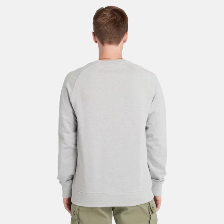 Sweat à col rond et envers bouclé Exeter pour homme en gris
