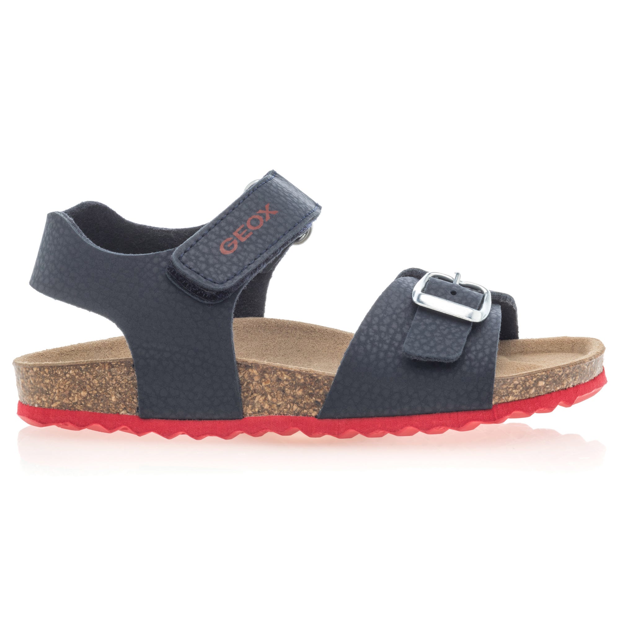 Mules semelle liège Garçon bleu marine