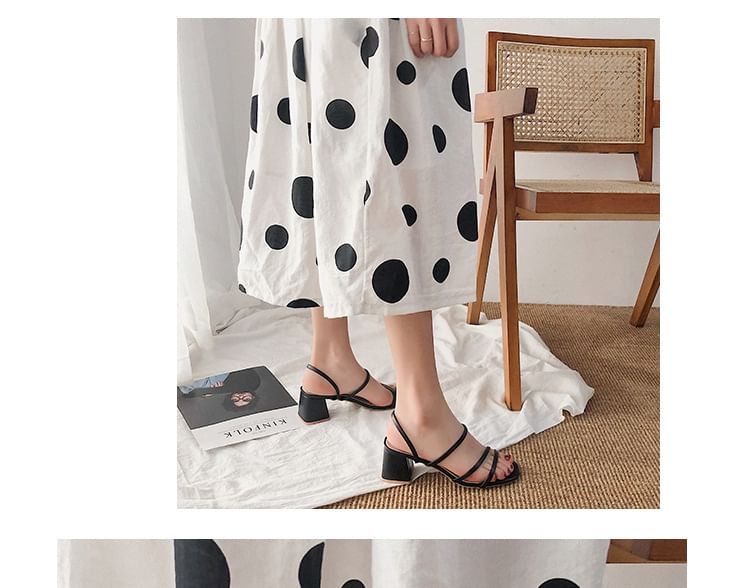 Terute - Sandalen met blokhak en effen hak