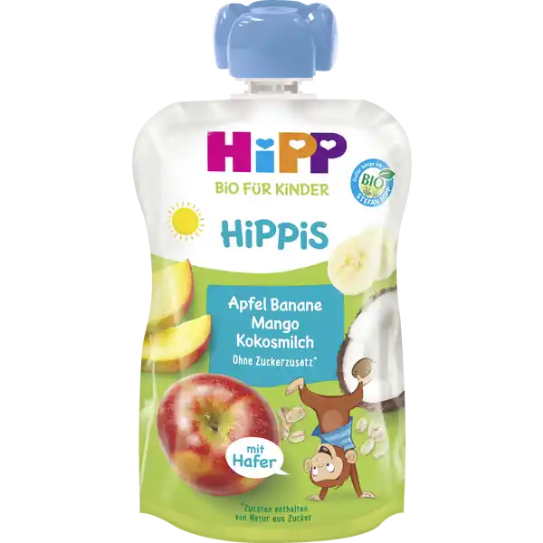 Bio Hippis Apfel Banane Mango Kokosmilch