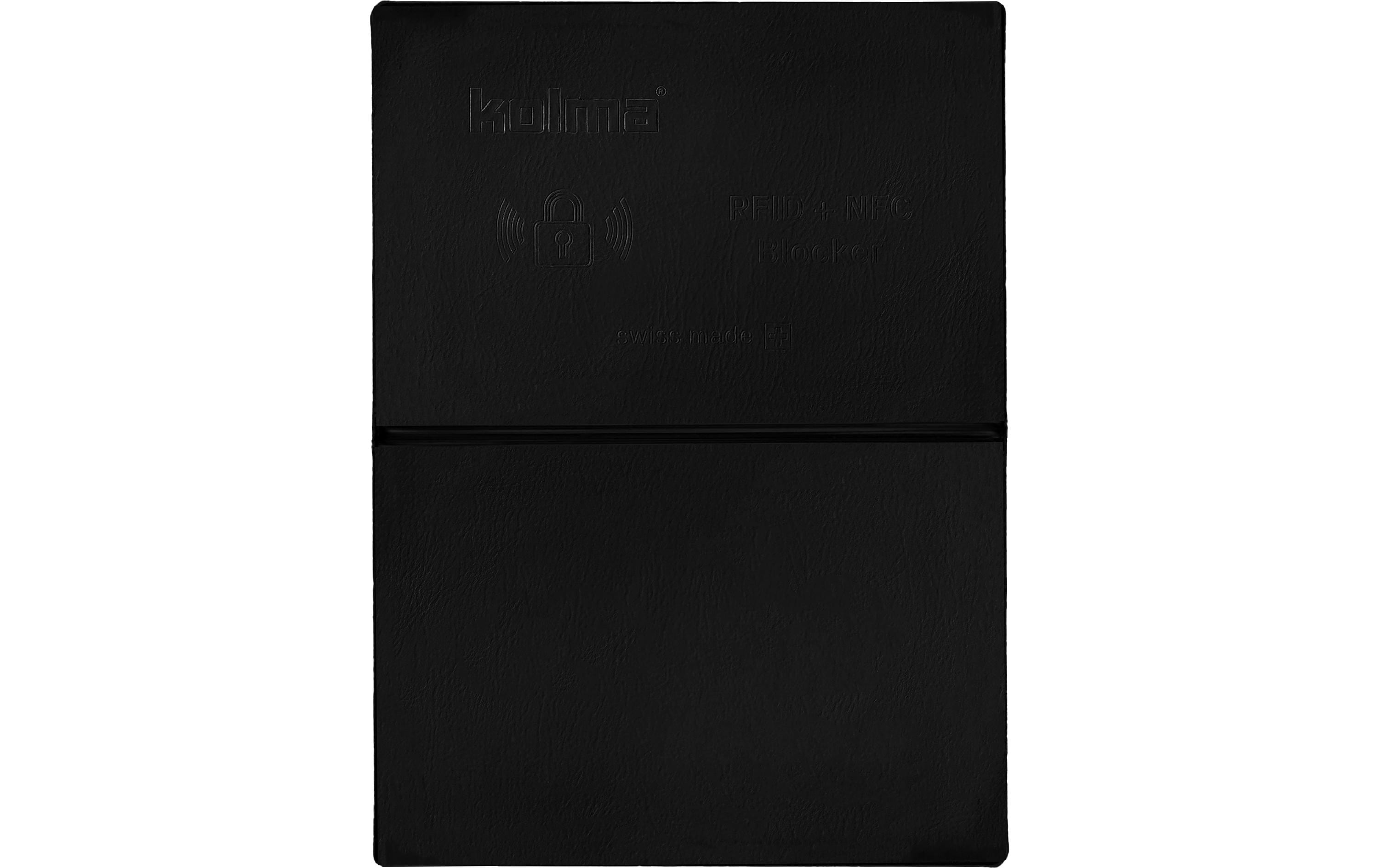 Kreditkartenhülle doppelt mit RFID Blocker SchwarzRFID/NFC-Schutzkarte für das Portemonnaie