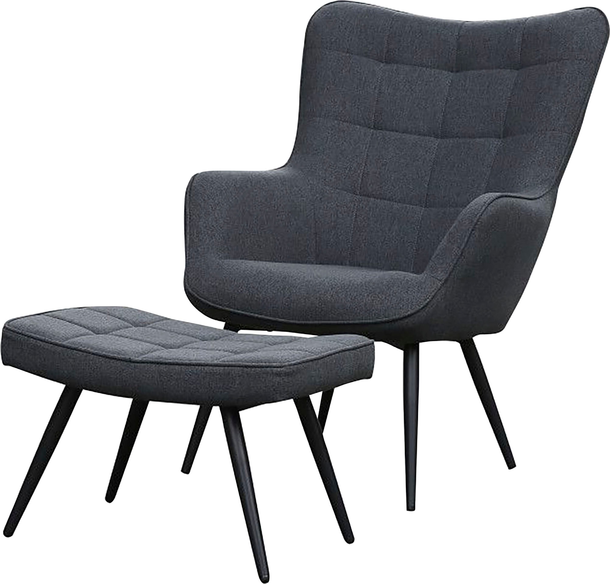 byLIVING Sessel »Uta« 1 Stk. tlg. wahlweise mit oder ohne Hocker, in Cord, Samt oder Webstoff