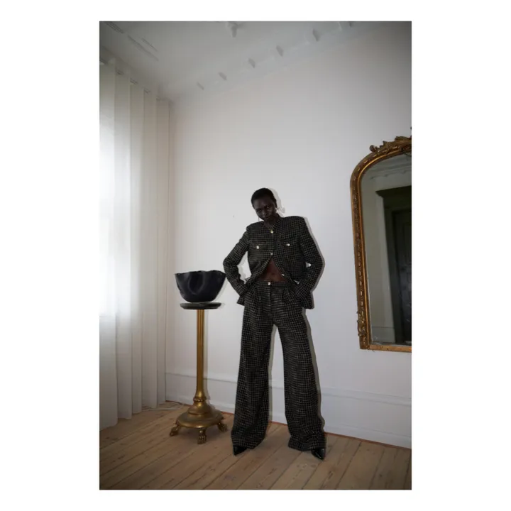 Stella Nova Pantalon Angela Carreaux | Noir
